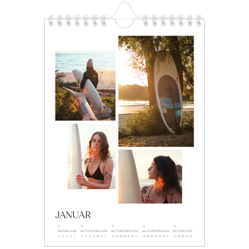 Fotokalender A5 — Surfing i solnedgang