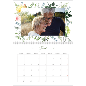 Fotokalender A4 dobbel — Klassiske blomster