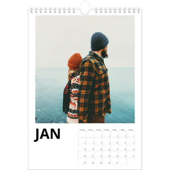 Fotokalender A4 — Hvit kalender