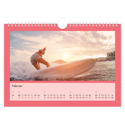 Fotokalender A4 — Stilrene farger [Februar]