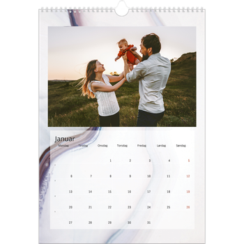 Fotokalender A3 — Marmorpapir