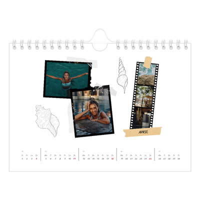 Fotokalender A5 — Scrapbook stil [April]