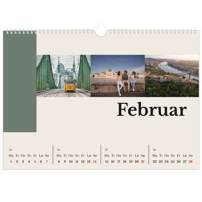 Fotokalender A3 — Verdens severdigheter [Februar]