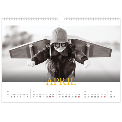 Fotokalender A3 — Historisk stil [April]