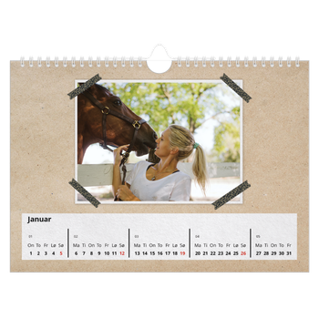 Fotokalender A4 — Washi tape