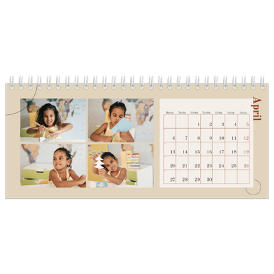 Bordkalendere — Asymmetrisk tekst [April]