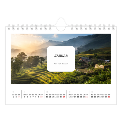 Fotokalender A5 — Den fulle historien [Januar]