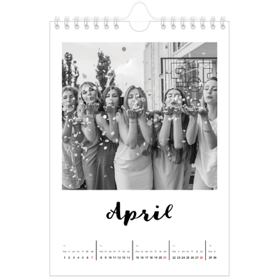 Fotokalender A5 — Håndskrevet [April]