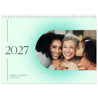 Fotokalender A4 dobbel (30 x 40 cm) — Astrologi gradient [kalender-forside]