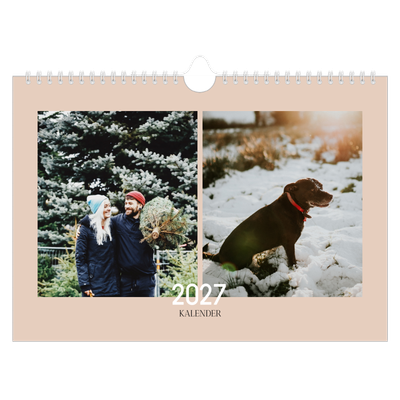 Fotokalender A4 — Overlappende tekst [kalender-forside]