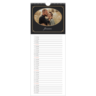 Fotokalender smal  — Vintage klassisk [Januar]