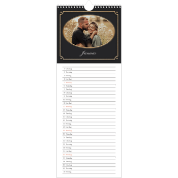 Fotokalender smal (15 x 40 cm) — Vintage klassisk