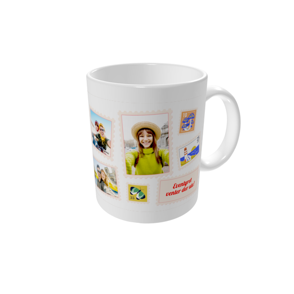 Kopp med bilde — Vintage stempel