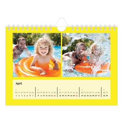 Fotokalender A5 — Skarpe farger [April]