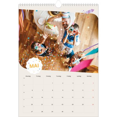 A3 Månedskalender — Ikonisk bursdag [kalender-forside]