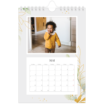 Fotokalender A5 — Naturlig akvarell [kalender-forside]