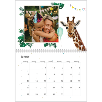 Fotokalender A4 dobbel — Vannfarger dyr