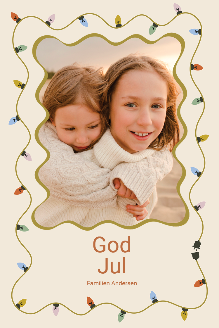 Fotokort — Fargerik lyslenke