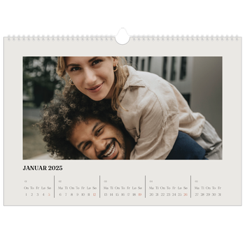 Fotokalender A3 — Simpelt og moderne