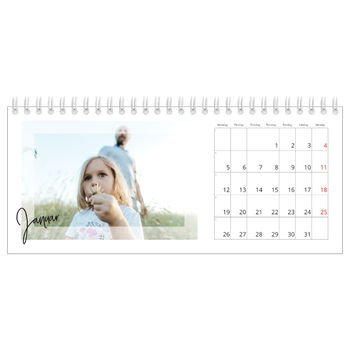 Bordkalender med foto — Transparente rammer