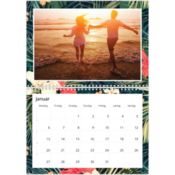 Fotokalender A4 dobbel — Botanisk stil
