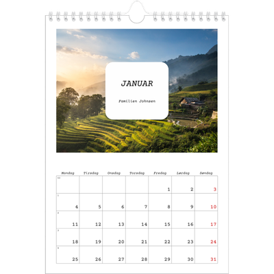 Fotokalender A4 (20 x 30 cm) — Den fulle historien [Januar]