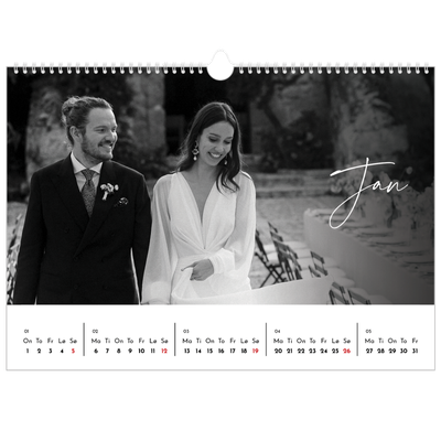 Fotokalender A3 — Elegant skrift [Januar]