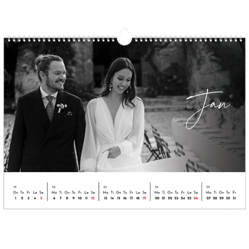 Fotokalender A3 — Elegant skrift