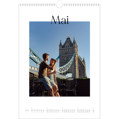 A3 Månedskalender — Min reiseskildring [Mai]