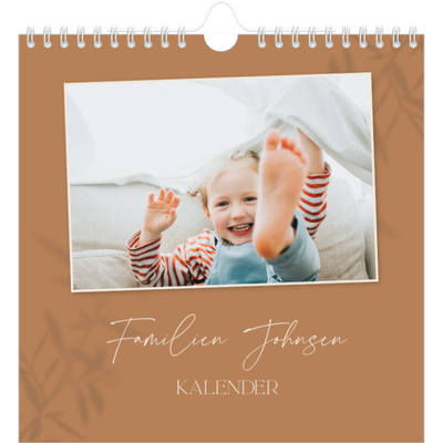 Månedskalender kvadratisk — Jordnært design [kalender-forside]