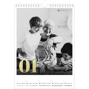 Fotokalender A4 — Glitter tall