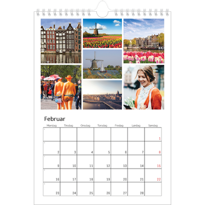 Fotokalender A4 (20 x 30 cm) — Bilderutenett [Februar]