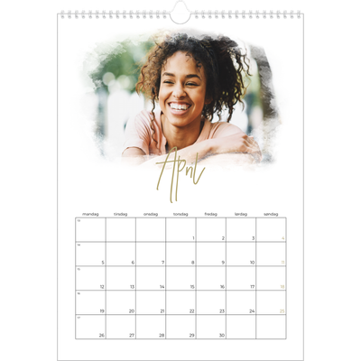 A3 Månedskalender — Diffuse bilderammer [April]