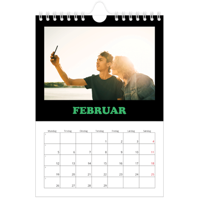 Fotokalender A5 — Morsom typografi [Februar]