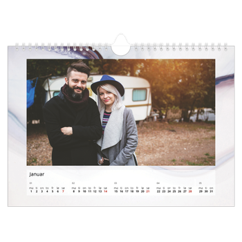 Fotokalender A4 — Marmorpapir