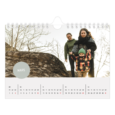 Fotokalender A5 — Fotoklistremerke [Mars]