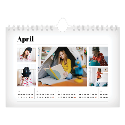 Fotokalender A5 — Avisstil [April]