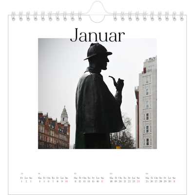 Månedskalender kvadratisk — Min reiseskildring [Januar]