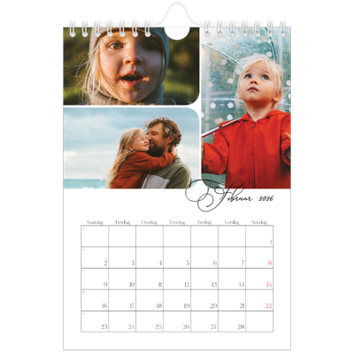 Fotokalender A5 — Øyeblikksbilder og skrift [Februar]