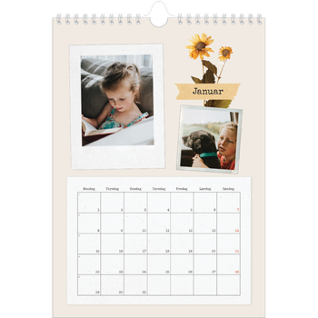 Fotokalender A4 — Vintage scrapbooking