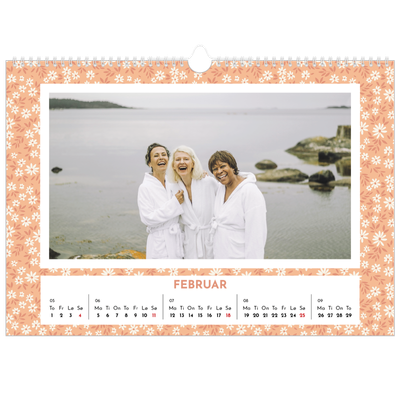 Fotokalender A3 — Blomstermønster [Februar]