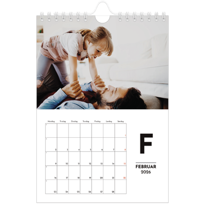Fotokalender A5 — Bokstav i fokus [Februar]