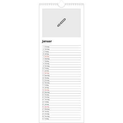 Fotokalender smal  — Design selv [productPages.calendar.imageAltTags.january]