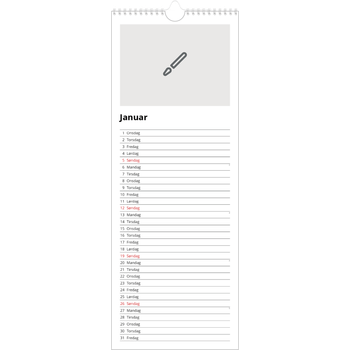 Fotokalender smal (15 x 40 cm) — Design selv