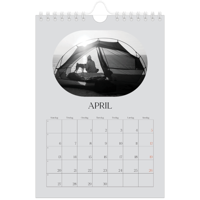 Fotokalender A5 — Den åpne veien [April]