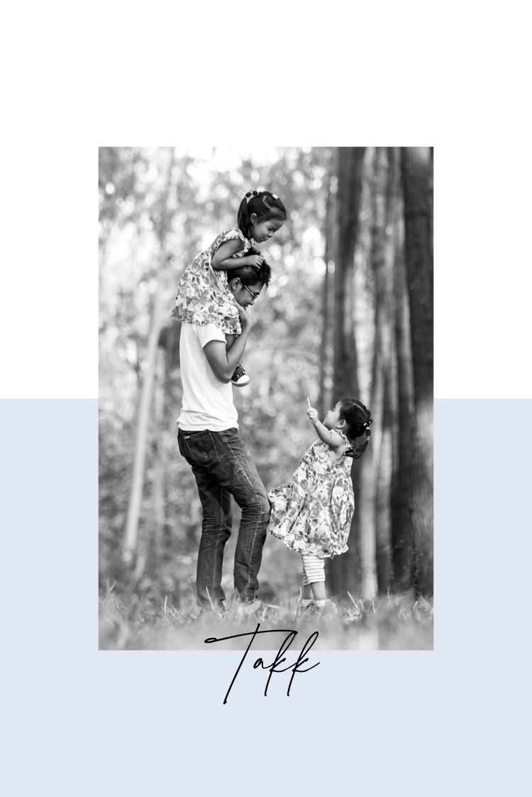 Takkekort — Blå takk