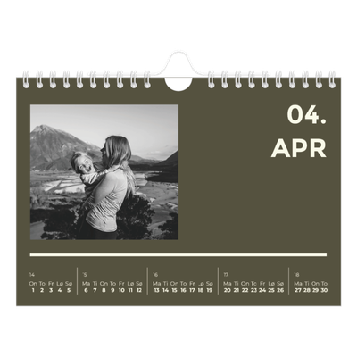 Fotokalender A5 — Moderne og dristig [April]