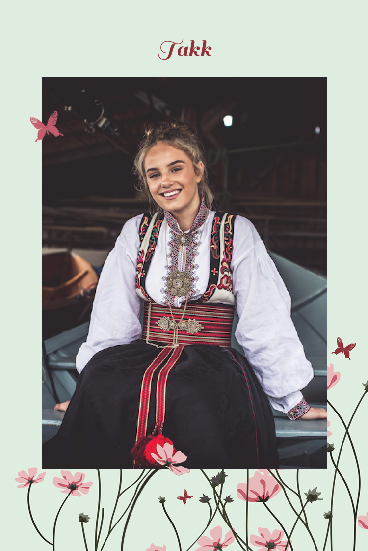 Takkekort — Sommerfugl og blomster