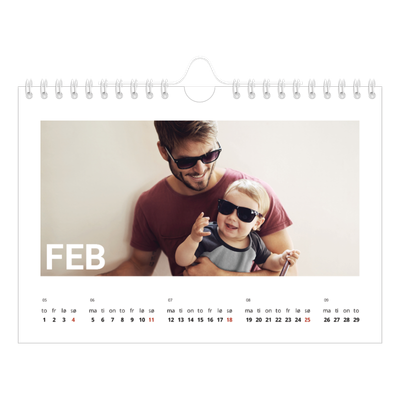 Fotokalender A5 — Stor måned [Februar]