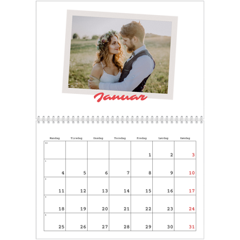 Fotokalender A4 dobbel — Signert trykk